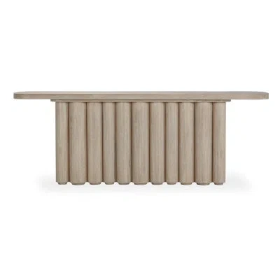 Classic Home Tiber Wood Console Table In Beige Wood