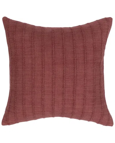 Classic Home Tonal Woven Stripe Hunter Throw Pillow In Red