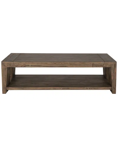 Classic Home Troy 60in Oak Wood Coffee Table In Brown