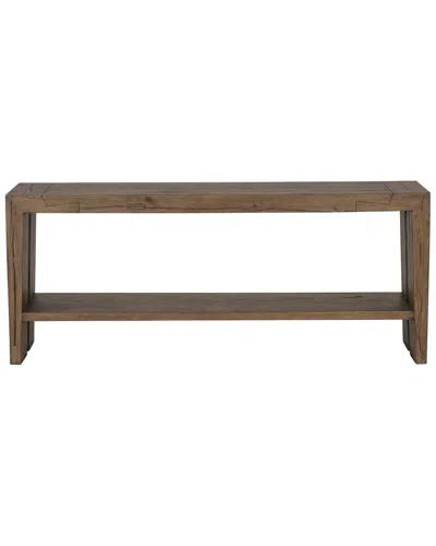 Classic Home Troy Modern Wood Console Table In Brown