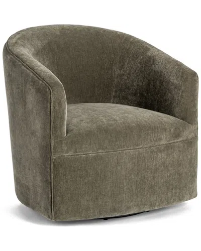 Classic Home Valencia Upholstered Swivel Accent Chair In Green