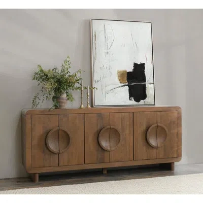 Classic Home Vally 6-door Mango Wood Sideboard In Brown