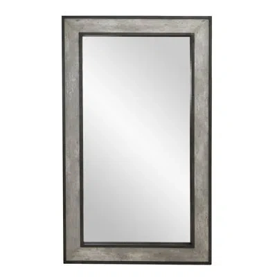 Classic Home Webster Pine Wood Mirror In Gray