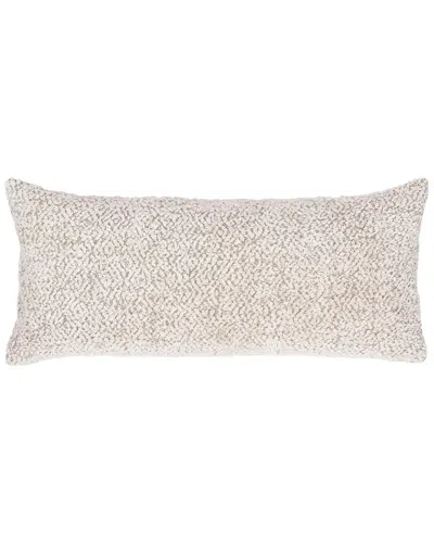 Classic Home Woven Chenille Maris Throw Pillow In White