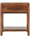 Classic Home Wren One-drawer Mango Wood End Table In Brown