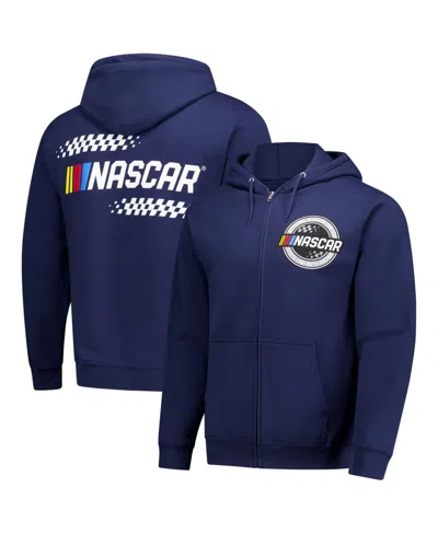 Classic Ink Usa Men's Navy Nascar Full-zip Hoodie In Blue