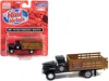 Classic Metal Works 1957 Chevrolet Stakebed Truck Matt Black "marvel Mystery Oil Co." 1/87 (ho) Scale Model Car By Class