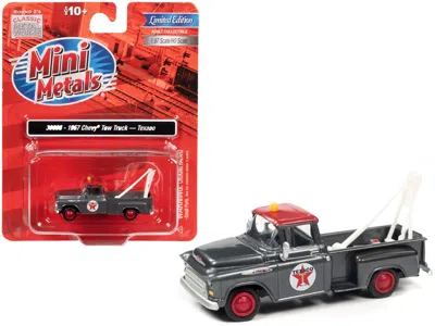 Classic Metal Works 1957 Chevrolet Stepside Tow Truck "texaco" Gray Metallic With Red Top 1/87 (ho) Scale Model Car By C