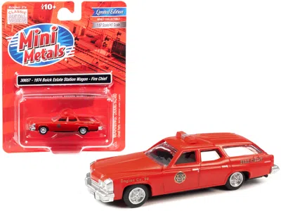 Classic Metal Works 1974 Buick Estate Station Wagon Red "fire Chief" 1/87 (ho) Scale Model By