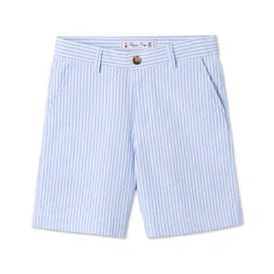 Classic Prep Kids' Boy's Hudson Seersucker Shorts In Blue