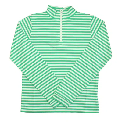 Pre-owned Classic Prep Kids' Boys Blarney Bright White Long Sleeve Shirt In Green