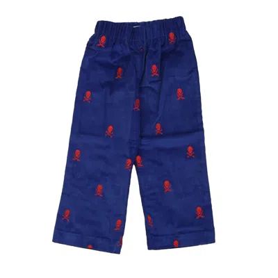 Classic Prep Kids' Boys Bright Navy With Skull & Crossbones Corduroy Pants In Blue