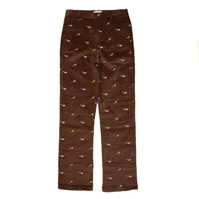 Classic Prep Kids' Boys Fudgesicle W/ Bird Embroidery Corduroy Pants In Brown