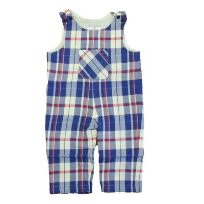 Classic Prep Kids' Boys Greenwich Plaid Romper In Blue