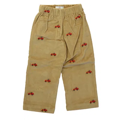 Classic Prep Kids' Boys Lark With Red Race Cars Corduroy Pants Size: 12-24 Months In Brown