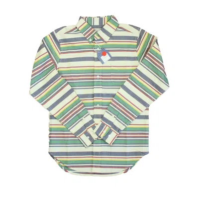 Classic Prep Kids' Boys Logan Stripe Button Down Long Sleeve In Green