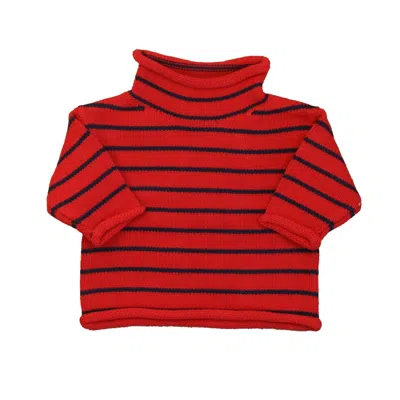 Classic Prep Kids' Boys Lollipop Medieval Blue Stripe Sweater In Red