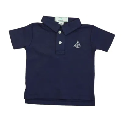 Pre-owned Classic Prep Kids' Boys Navy Polo Shirt Size: 0-6 Months In Blue