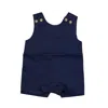 Classic Prep Boys Medieval Blue Romper In Blue