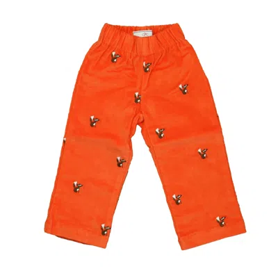 Classic Prep Kids' Boys Pureed Pumpkin With Fox Corduroy Pants In Orange