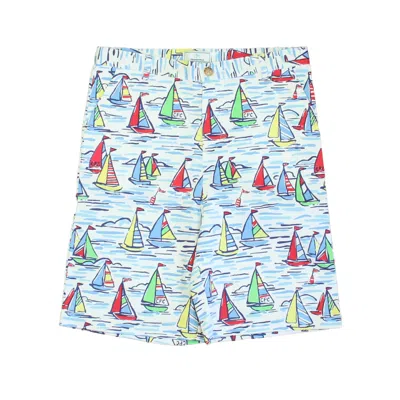 Classic Prep Kids' Boys Rainbow Fleet Print Shorts Size: 6-14 Years In Blue