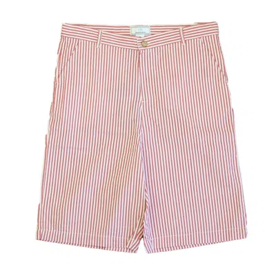 Pre-owned Classic Prep Kids' Boys Red White Stripe Shorts In Multi