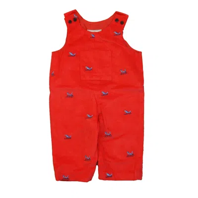 Classic Prep Kids' Boys Tomato With Sleighs Romper In Red