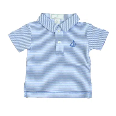 Classic Prep Kids' Boys Ultra Marine White Stripe Polo Shirt In Multi