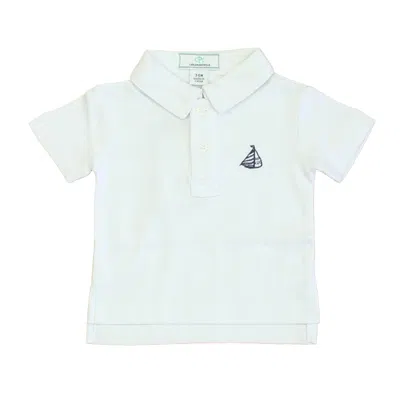 Pre-owned Classic Prep Kids' Boys White Polo Shirt Size: 6-9 Months