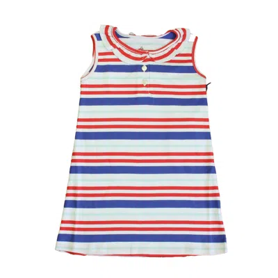Classic Prep Kids' Girls Bittersweet Multistripe Dress In Blue