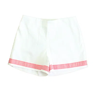 Classic Prep Kids' Girls Bright White Pink Shorts Size: 6-14 Years