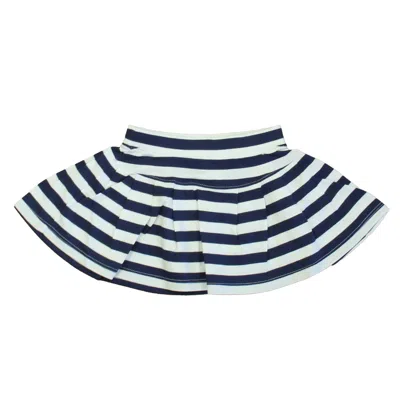 Pre-owned Classic Prep Kids' Girls Medieval Blue Bright White Skirt Size: 2-5t