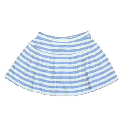 Classic Prep Kids' Girls Cornflower Blue Stripe Skirt Size: 12 Years In Black