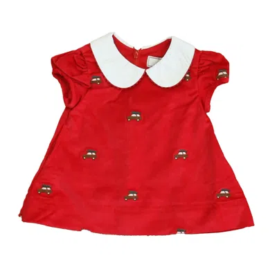 Pre-owned Classic Prep Kids' Girls Crimson With Woody Dress In Brown