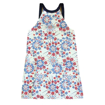 Pre-owned Classic Prep Kids' Girls Firecracker Floral Dress In Red