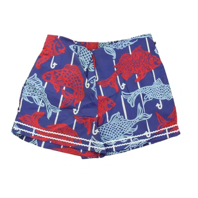Classic Prep Kids' Girls Fishy Fishy Shorts In Blue