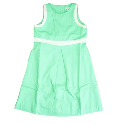 Classic Prep Kids' Girls Green White Dress Size: 6-14 Years