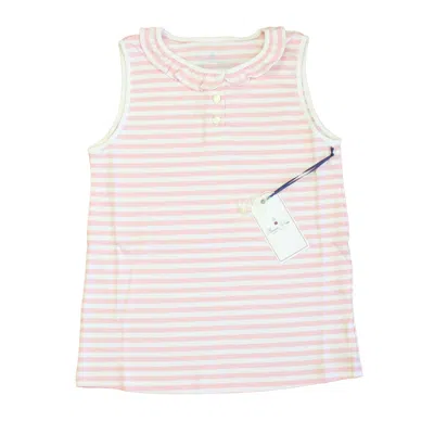Classic Prep Kids' Girls Lilly's Pink Bright White Polo Shirt Size: 6-14 Years