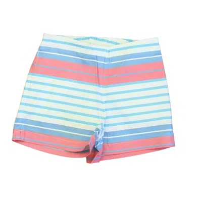 Pre-owned Classic Prep Kids' Girls Picnic Multi Stripe Shorts Size: 6-14 Years
