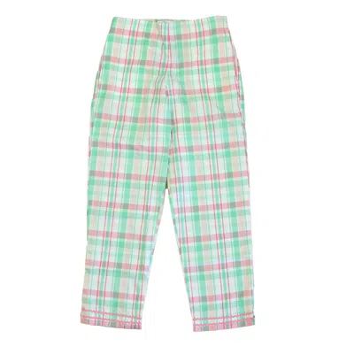 Pre-owned Classic Prep Kids' Girls Pink & Green Pants In Multi