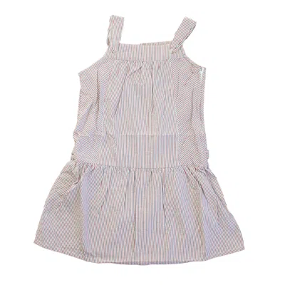 Pre-owned Classic Prep Kids' Girls Red White Blue Dress In Multi