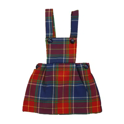 Pre-owned Classic Prep Kids' Girls Scottish Tartan Dress In Multi