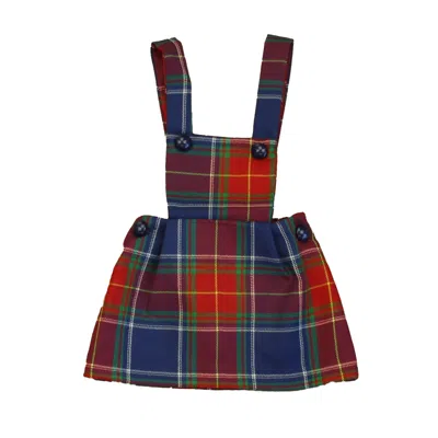 Pre-owned Classic Prep Kids' Girls Scottish Tartan Dress In Multi