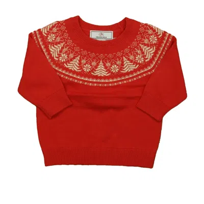 Classic Prep Kids' Girls Tomato Sweater In Red