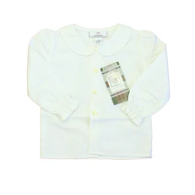 Pre-owned Classic Prep Kids' Girls White Blouse Size: 12-24 Months