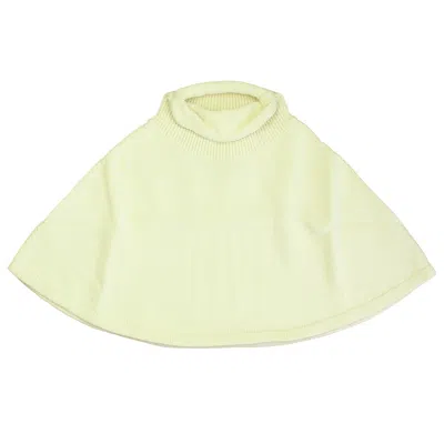 Pre-owned Classic Prep Kids' Girls Winter White Poncho In Yellow