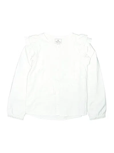Pre-owned Classic Prep Kids' Long Sleeve Blouse In Ivory