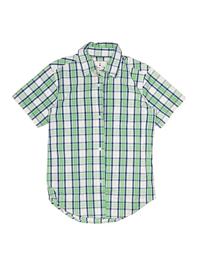 Pre-owned Classic Prep Kids' Short Sleeve Button Down Shirt In Green