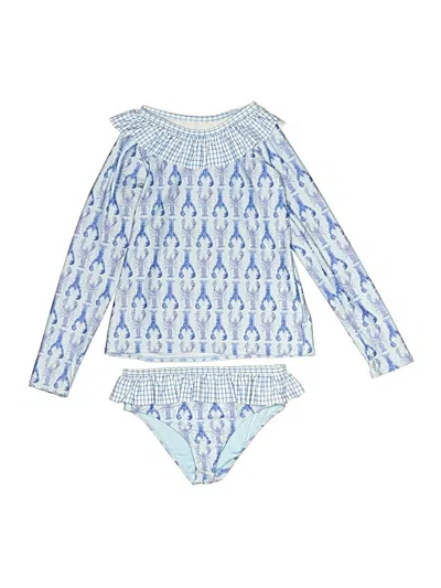 Pre-owned Classic Prep Kids' Two Piece Swimsuit In Blue
