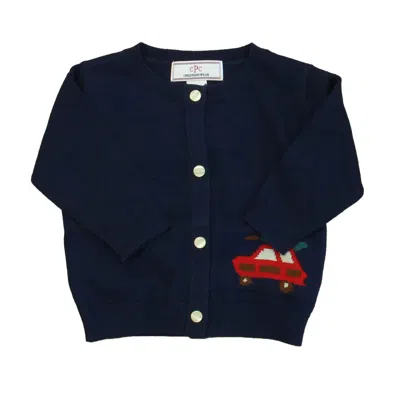 Pre-owned Classic Prep Kids' Unisex Medieval Blue Woody Cardigan